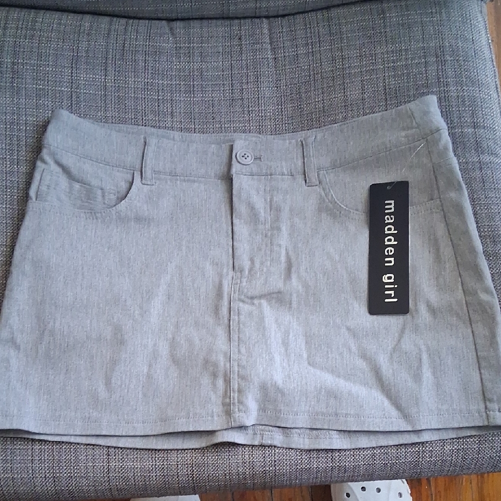 Madden Girl Gray Mini Skirt Casual